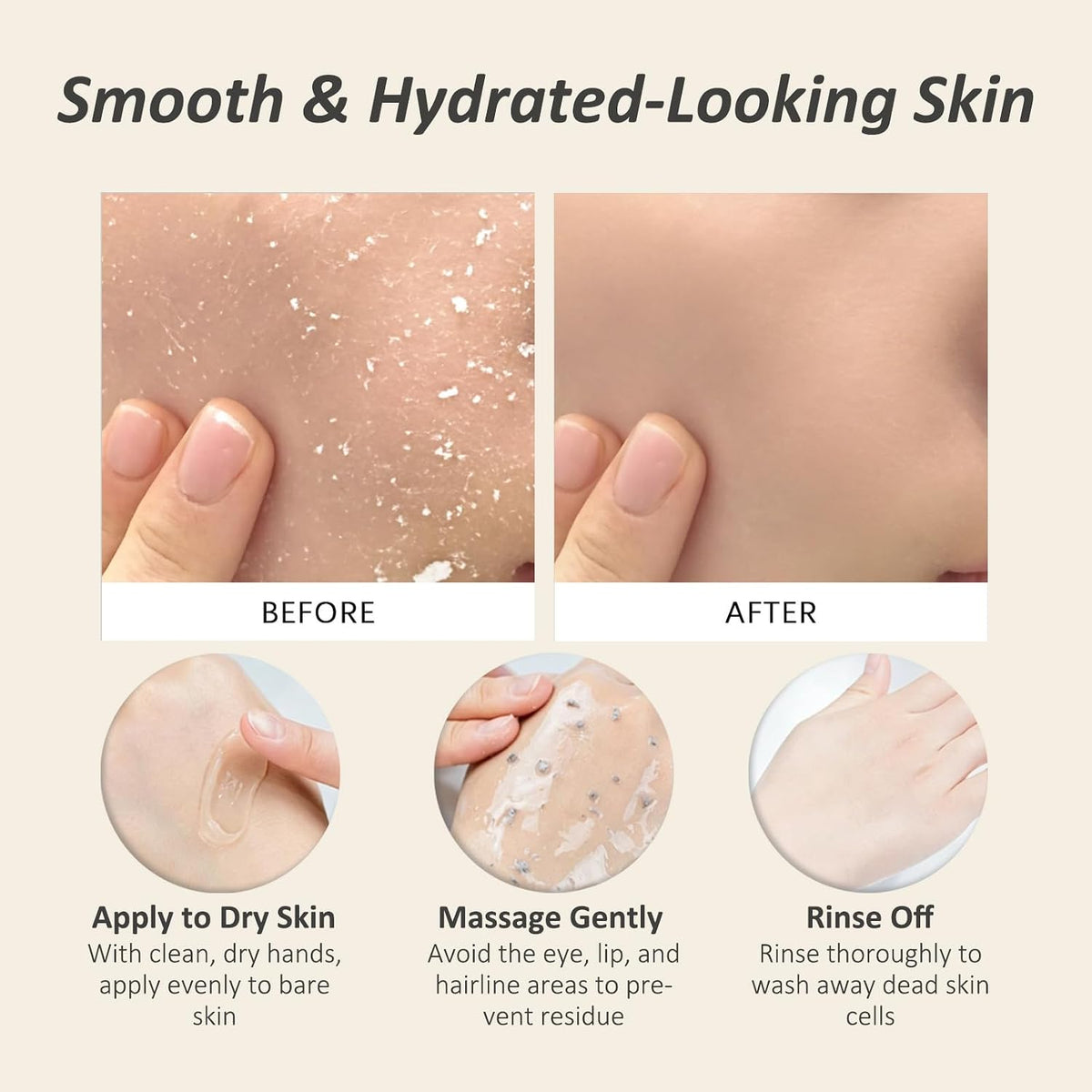 Browe exfoliating gel — plant-based cellulose, gentle formula, microplastic-free, works on damp skin