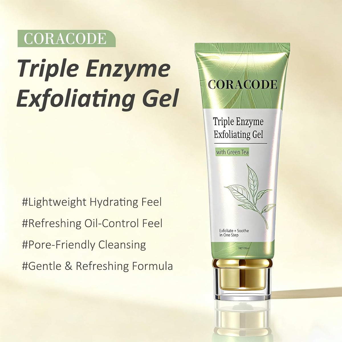Before and after using the Browe exfoliating gel — rough, dry skin to smooth and hydrated